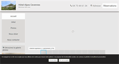 Desktop Screenshot of hotelalpescevennes.com
