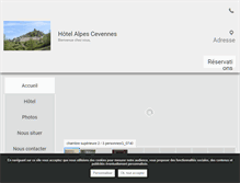 Tablet Screenshot of hotelalpescevennes.com